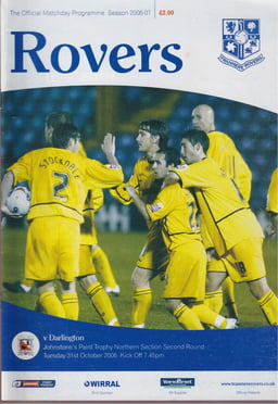 Tranmere Rovers v Darlington Match Programme 2006-10-31